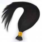 18"20" 100pcs/set Straight Remy Nano Ring Hair Human Hair Extensions #1B Natural black