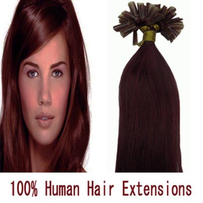 18"20"22"100pcs/Set Nail Tip Hair Keratin U Tip Remy Human Hair Extensions #Bug