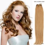 16"20"22"24"26"28"30"32" 100g/Set Straight Remy Brazilian Human Hair Weft #16 Strawberry blonde