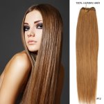 16"20"22"24"26"28"30"32" 100g/Set Straight Remy Brazilian Human Hair Weft #12 Light brown