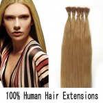 16"18"20"22"24"100pcs/Set Stick Tip Hair I Tip Remy Human Hair Extensions #27 Dark blonde