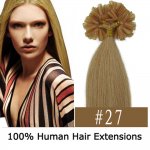 16"18"20"22"100pcs/Set Nail Tip Hair Keratin U Tip Remy Human Hair Extensions #27 Dark blonde