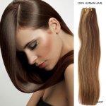 16"20"22"24"26"28"30"32" 100g/Set Straight Remy Brazilian Human Hair Weft #04/27