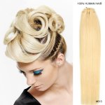 16"20"22"24"26"28"30"32" 100g/Set Straight Remy Brazilian Human Hair Weft #613 Light blonde
