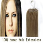 14"16"18"20"22"24"26"100pcs/Set Micro Ring Loop Hair Remy Human Hair Extensions #16 Strawberry blonde