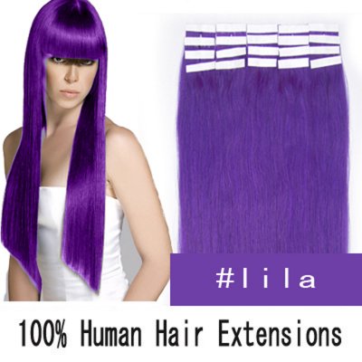 16"18"20"22"24" 20pcs/set Straight Tape in Remy Human Hair Extensions #Lila