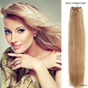 16"20"22"24"26"28"30"32" 100g/Set Straight Remy Brazilian Human Hair Weft #12/613